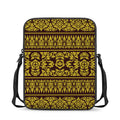 Traditional Thai Flower Pattern Print Rectangular Crossbody Bag