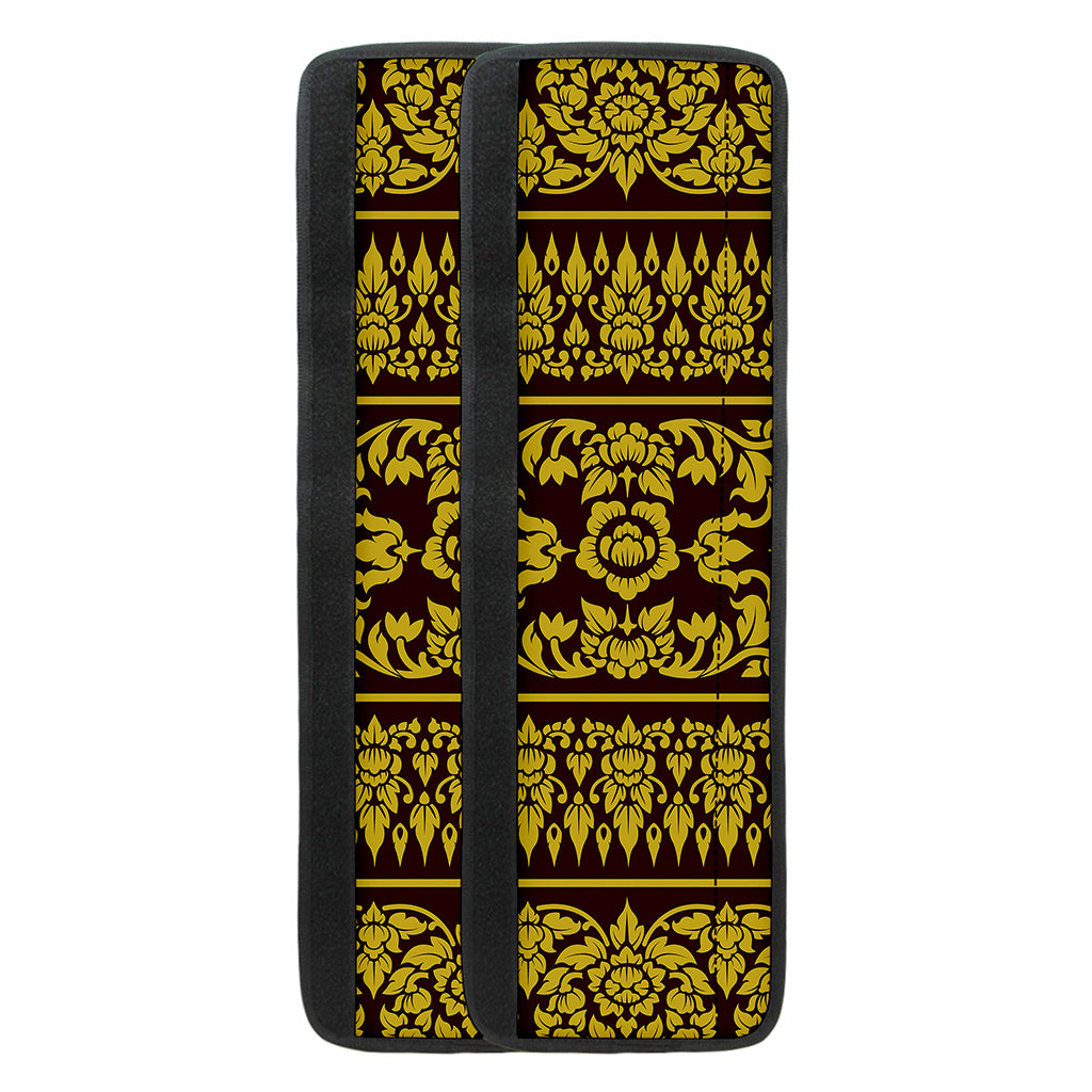 Traditional Thai Flower Pattern Print Refrigerator Handle Covers