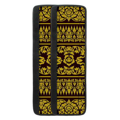 Traditional Thai Flower Pattern Print Refrigerator Handle Covers