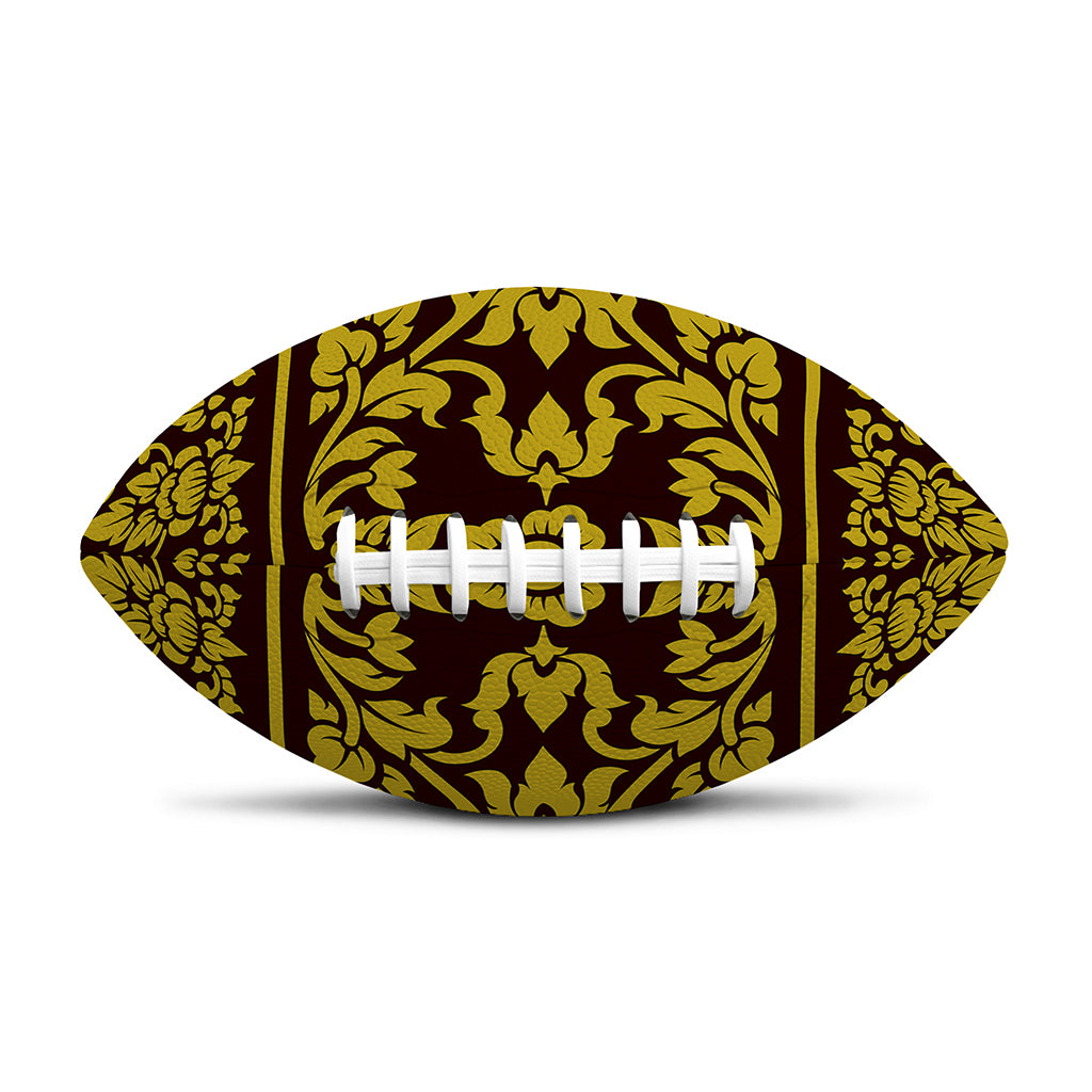 Traditional Thai Flower Pattern Print Rugby Ball