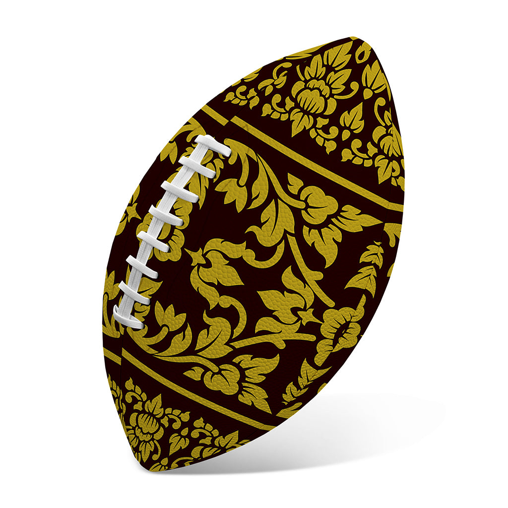 Traditional Thai Flower Pattern Print Rugby Ball