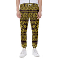 Traditional Thai Flower Pattern Print Joggers