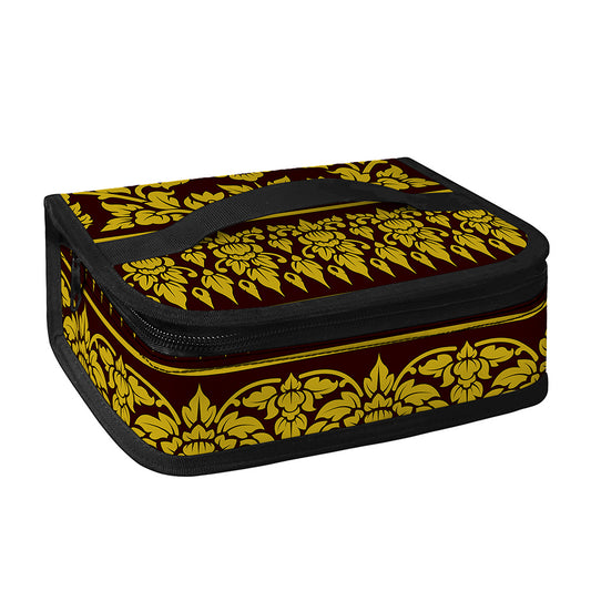 Traditional Thai Flower Pattern Print Small Lunch Bag
