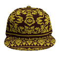 Traditional Thai Flower Pattern Print Snapback Cap