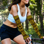 Traditional Thai Flower Pattern Print Sun Protection Arm Sleeves