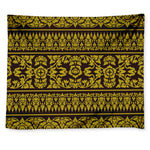 Traditional Thai Flower Pattern Print Tapestry