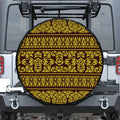 Traditional Thai Flower Pattern Print Tire Cover