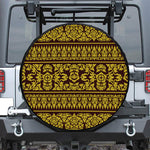 Traditional Thai Flower Pattern Print Tire Cover
