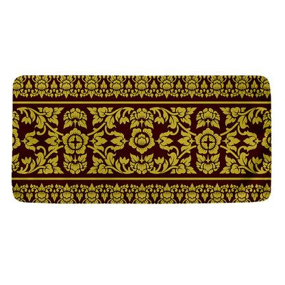 Traditional Thai Flower Pattern Print Towel