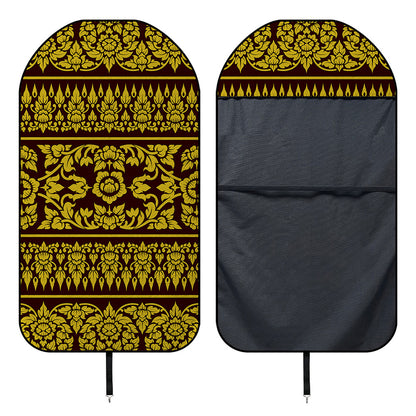 Traditional Thai Flower Pattern Print Waterproof Car Seat Cover