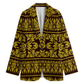 Traditional Thai Flower Pattern Print Women's Blazer