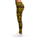 Traditional Thai Flower Pattern Print Women's Leggings