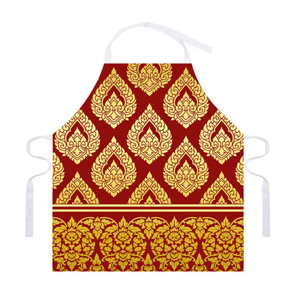 Traditional Thai Pattern Print Adjustable Apron