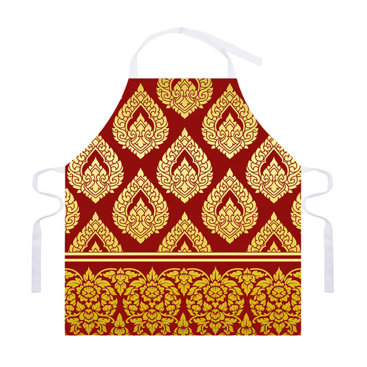 Traditional Thai Pattern Print Adjustable Apron