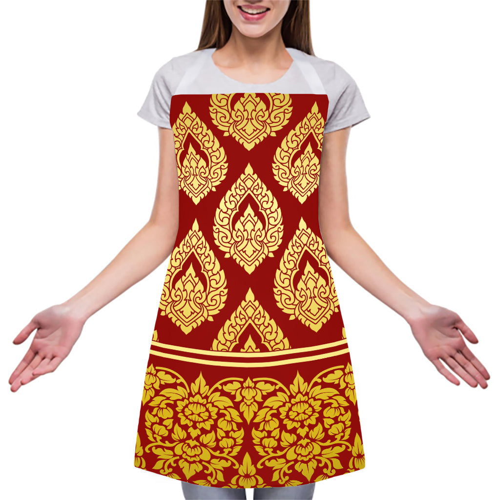 Traditional Thai Pattern Print Adjustable Apron