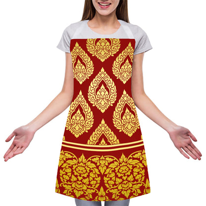 Traditional Thai Pattern Print Adjustable Apron