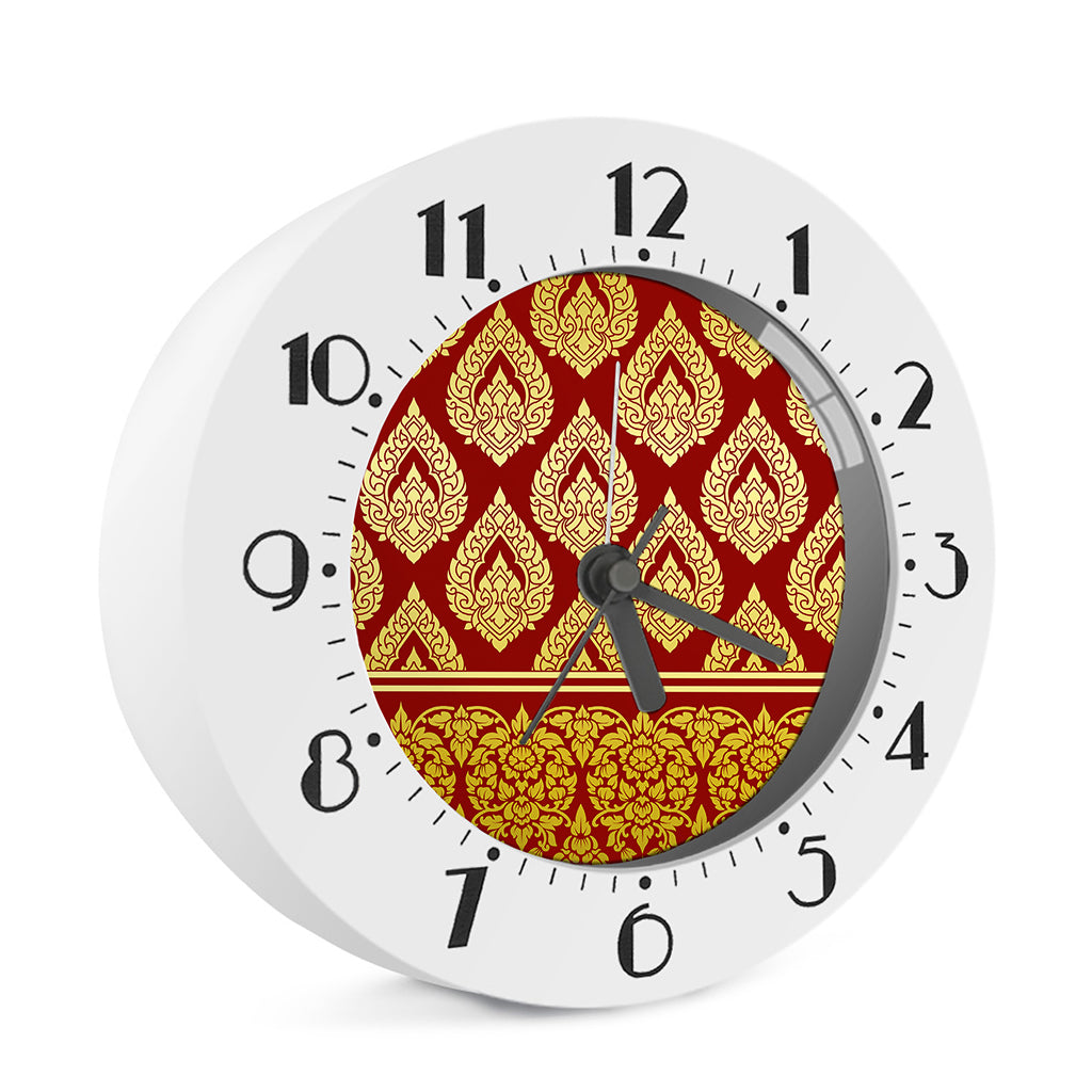 Traditional Thai Pattern Print Alarm Clock