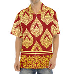 Traditional Thai Pattern Print Aloha Shirt