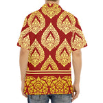 Traditional Thai Pattern Print Aloha Shirt