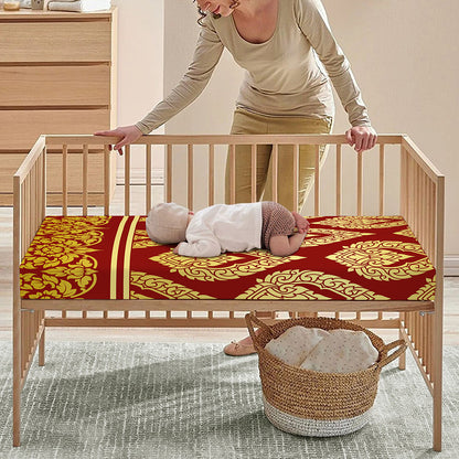 Traditional Thai Pattern Print Baby Crib Sheet