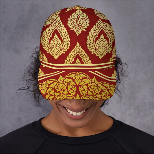 Traditional Thai Pattern Print Baseball Cap