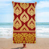 Traditional Thai Pattern Print Beach Towel