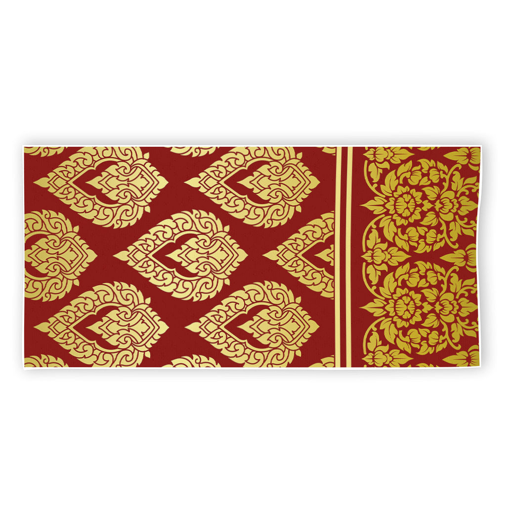 Traditional Thai Pattern Print Beach Towel