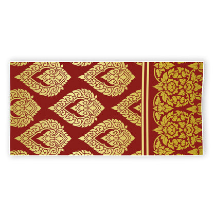 Traditional Thai Pattern Print Beach Towel