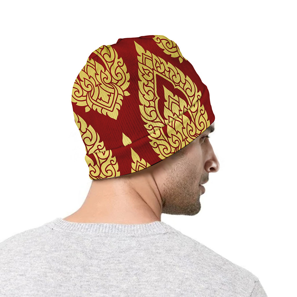 Traditional Thai Pattern Print Beanie