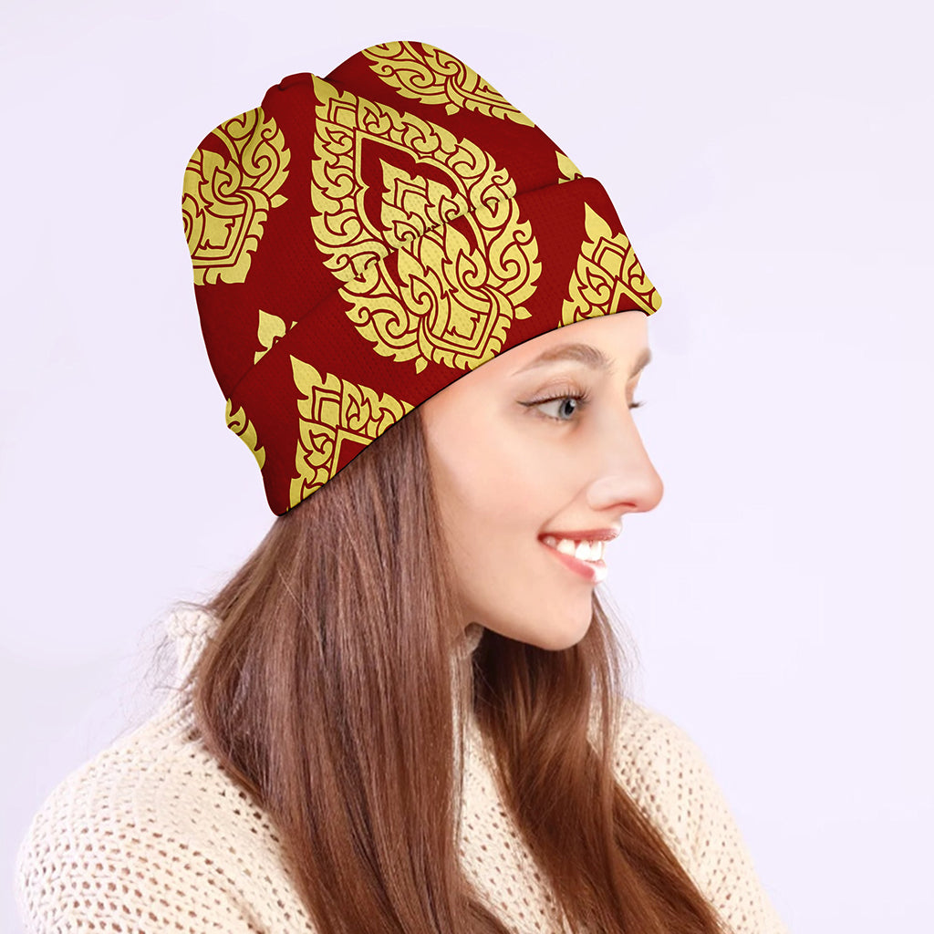 Traditional Thai Pattern Print Beanie