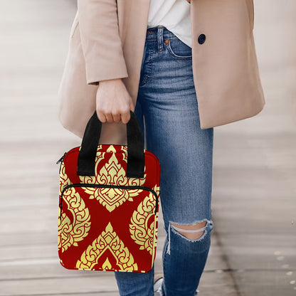 Traditional Thai Pattern Print Bible Tote Bag