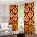 Traditional Thai Pattern Print Dimout Grommet Curtains