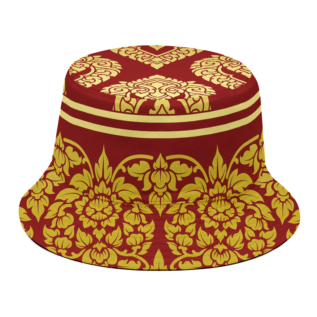 Traditional Thai Pattern Print Bucket Hat