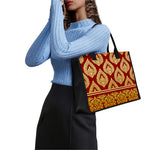 Traditional Thai Pattern Print Canvas Tote Bag
