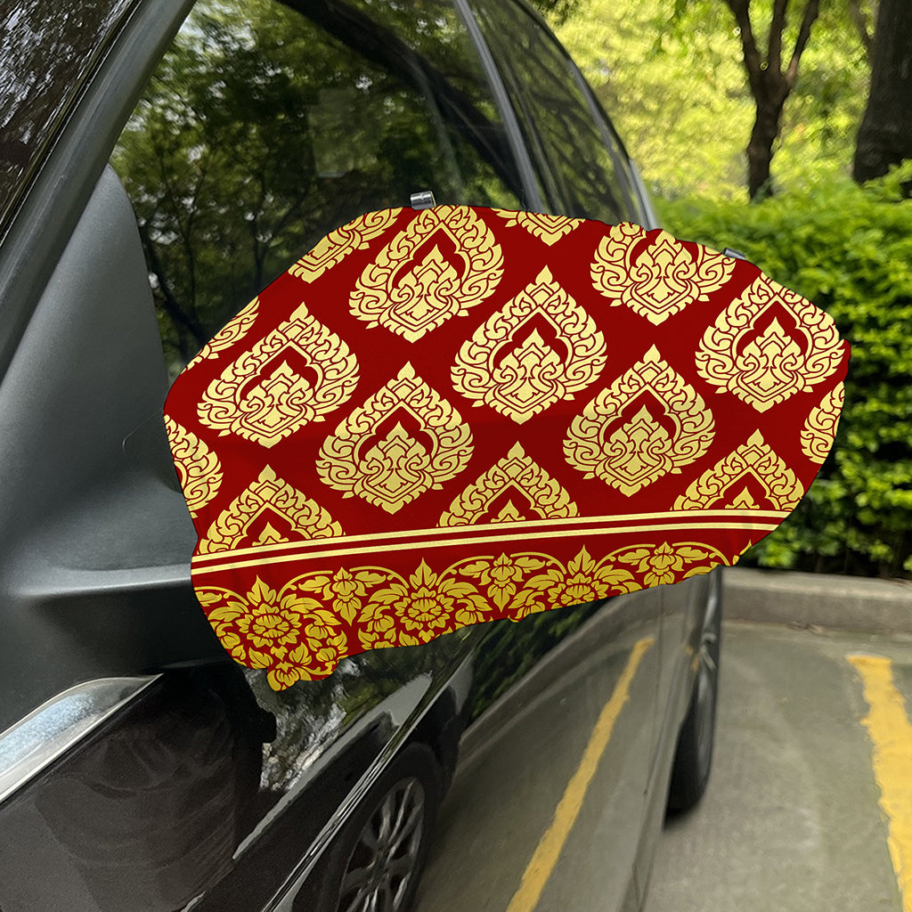 Traditional Thai Pattern Print Car Side Mirror Covers