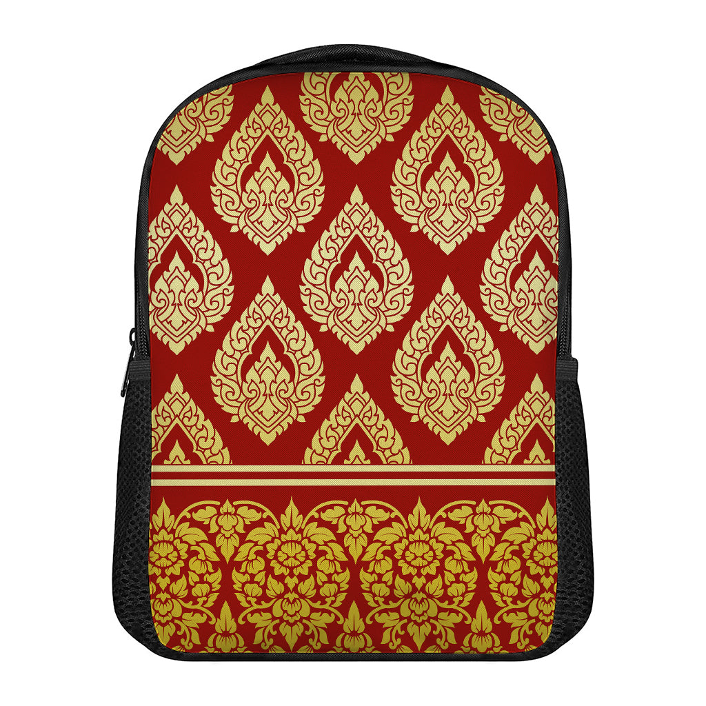 Traditional Thai Pattern Print Casual Backpack