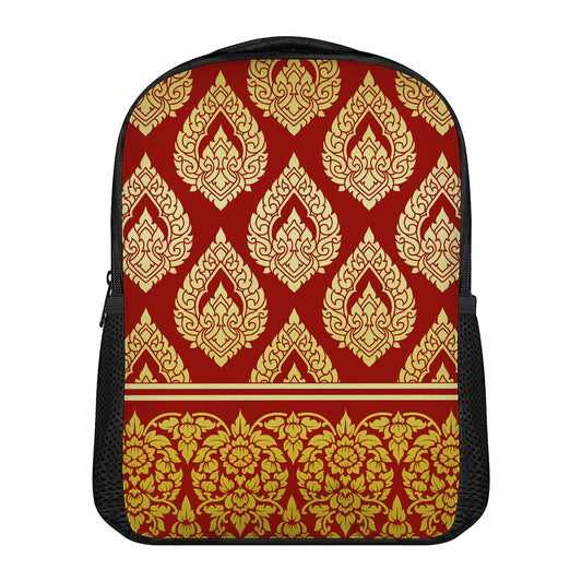 Traditional Thai Pattern Print Casual Backpack