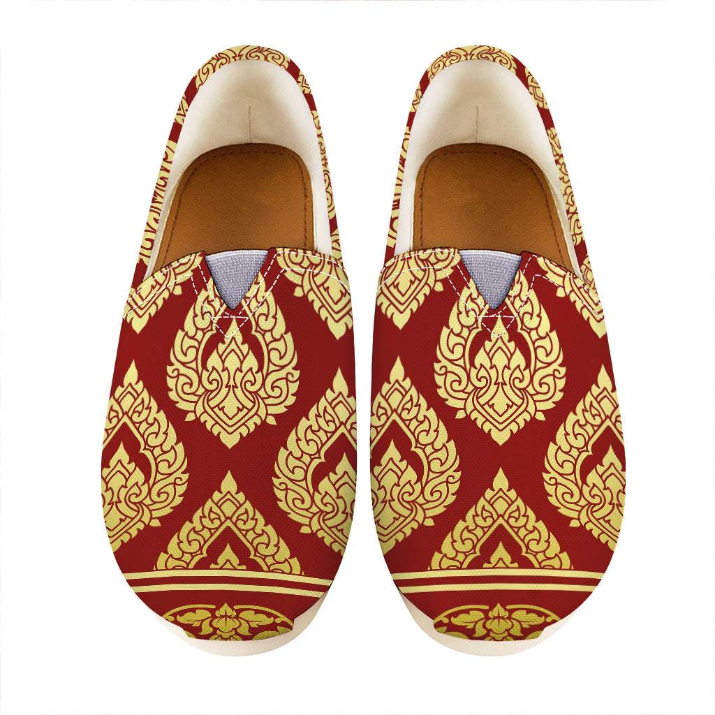 Traditional Thai Pattern Print Casual Shoes