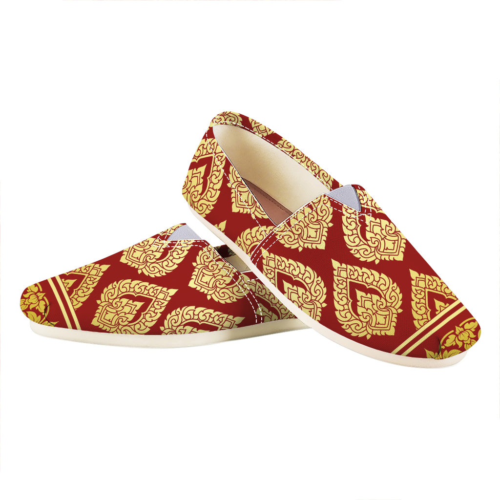 Traditional Thai Pattern Print Casual Shoes