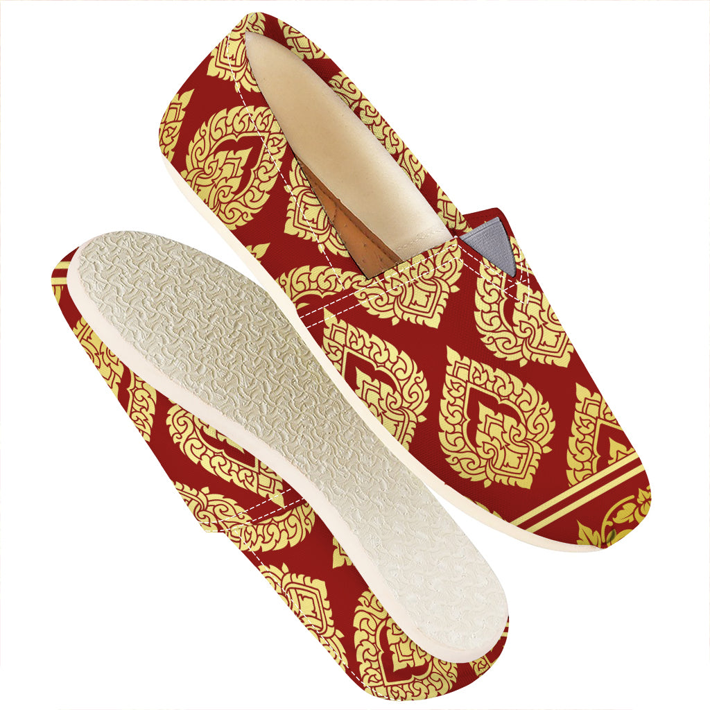 Traditional Thai Pattern Print Casual Shoes