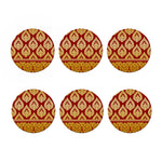 Traditional Thai Pattern Print Coaster Set