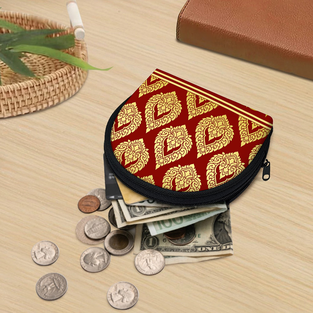 Traditional Thai Pattern Print Coin Purse