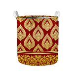 Traditional Thai Pattern Print Collapsible Laundry Basket