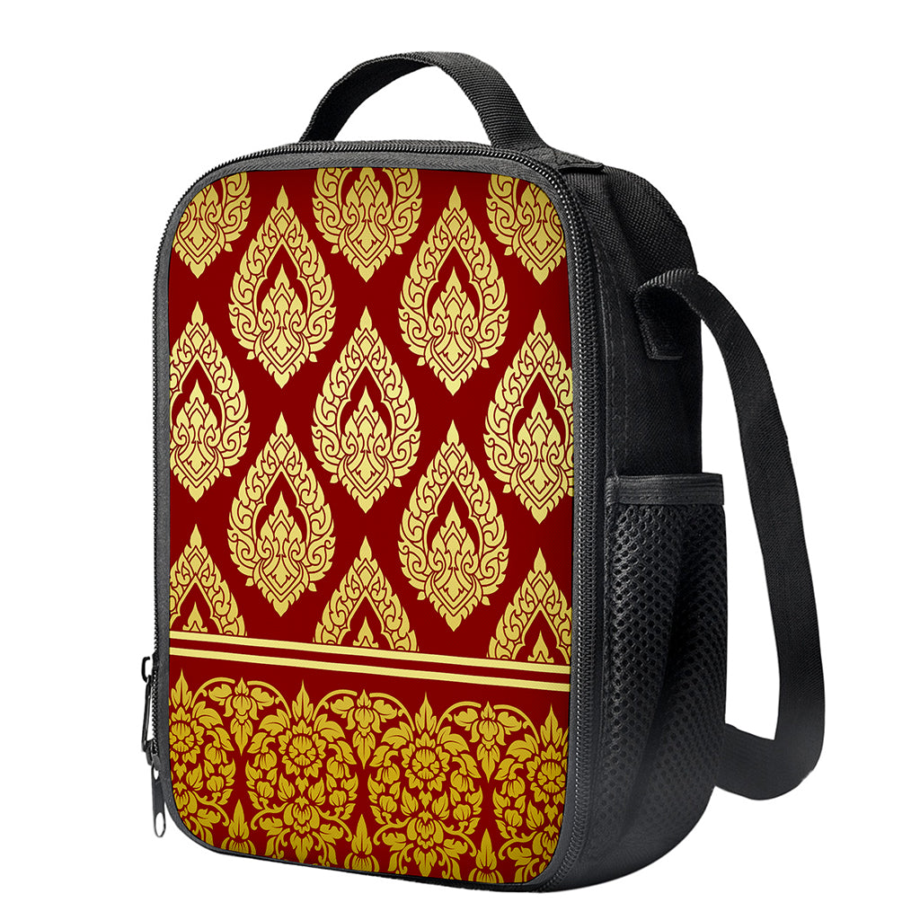 Traditional Thai Pattern Print Crossbody Lunch Bag