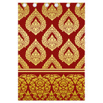 Traditional Thai Pattern Print Curtain