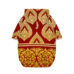 Traditional Thai Pattern Print Dog Zip Up Hoodie