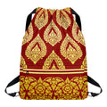 Traditional Thai Pattern Print Drawstring Backpack