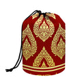Traditional Thai Pattern Print Drawstring Makeup Bag