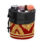 Traditional Thai Pattern Print Drawstring Makeup Bag