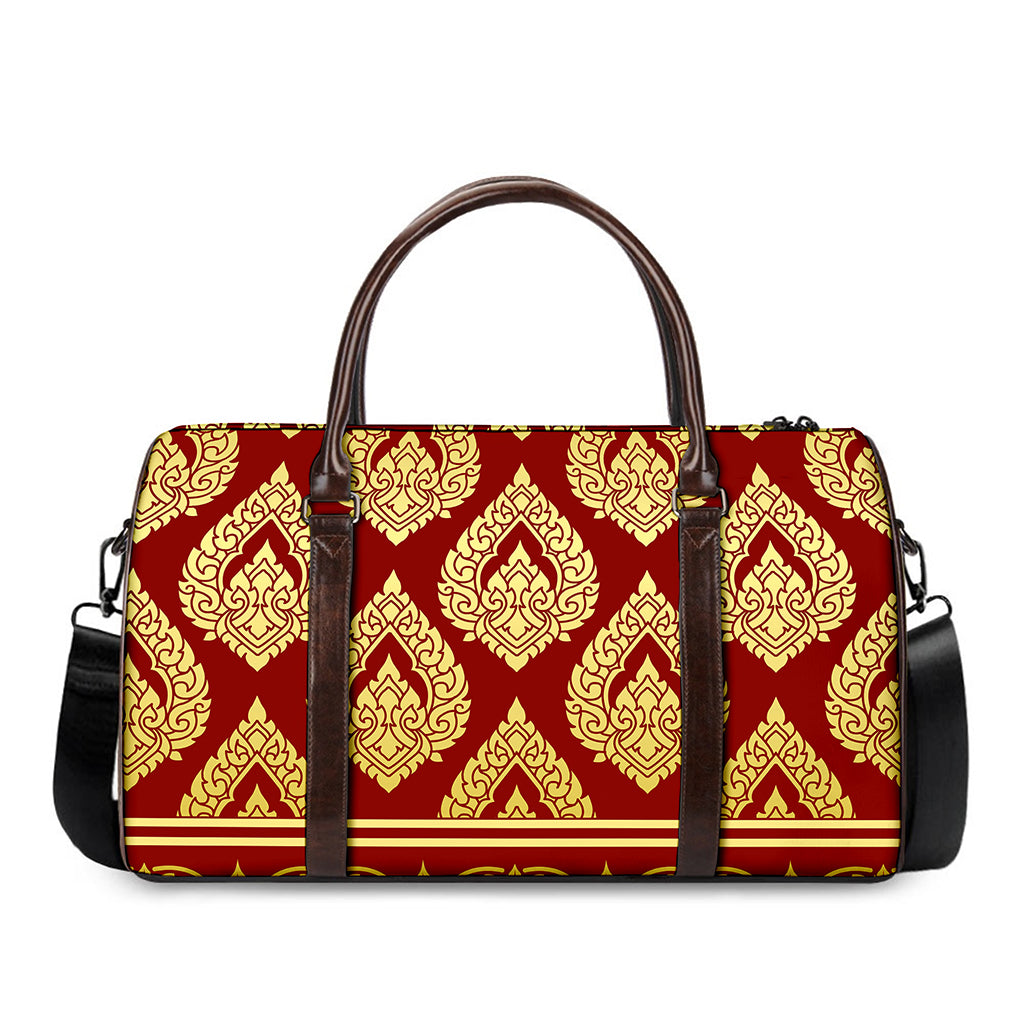Traditional Thai Pattern Print Duffle Bag